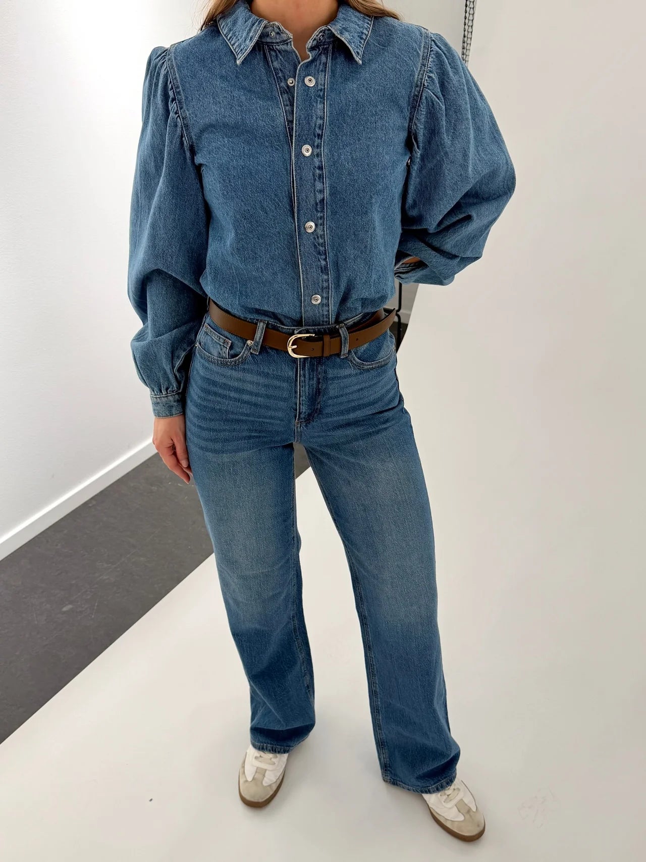 PCRITT Denim Shirt - Light Blue Denim